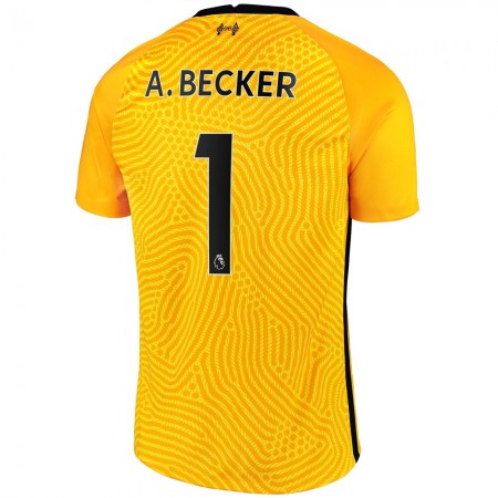 Billiga Fotbollströjor Liverpool A.Becker 1 Målvakt Borta tröja 2020/21 Kortärmad